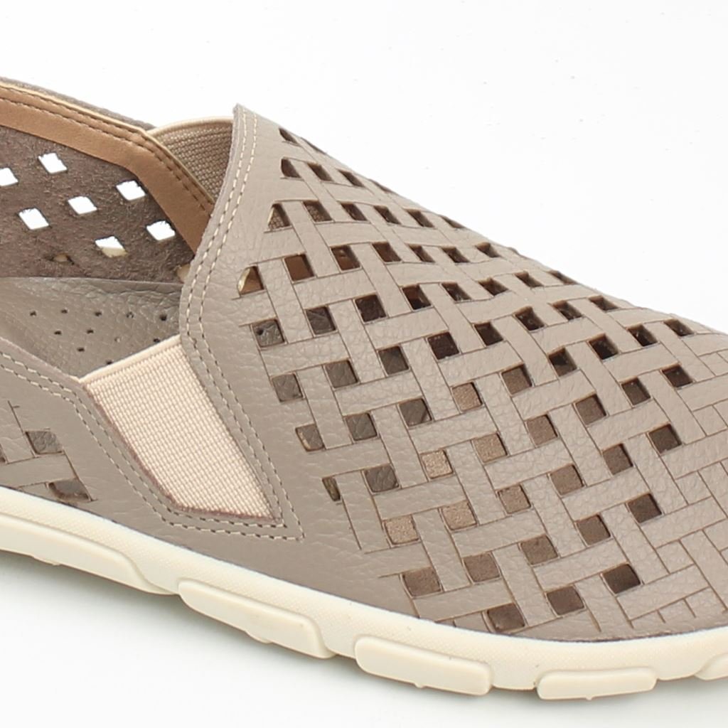Tênis Slip On Couro Cinza 5