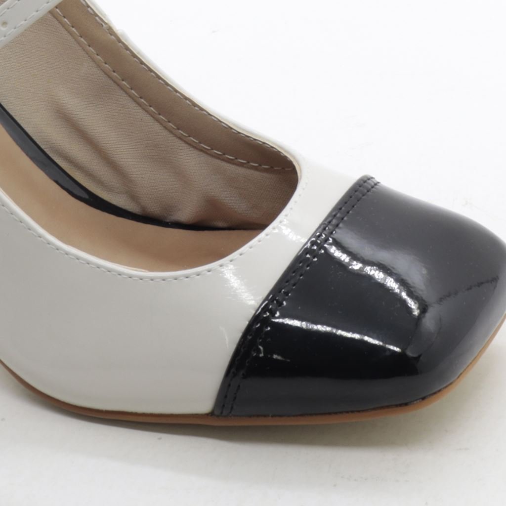 Scarpin Salto Bloco Classic Branco 4