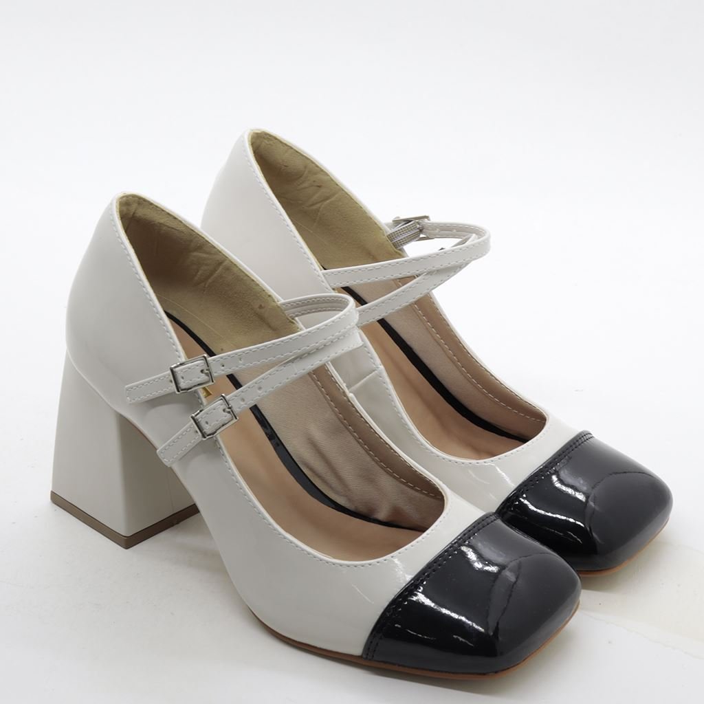 Scarpin Salto Bloco Classic Branco 5