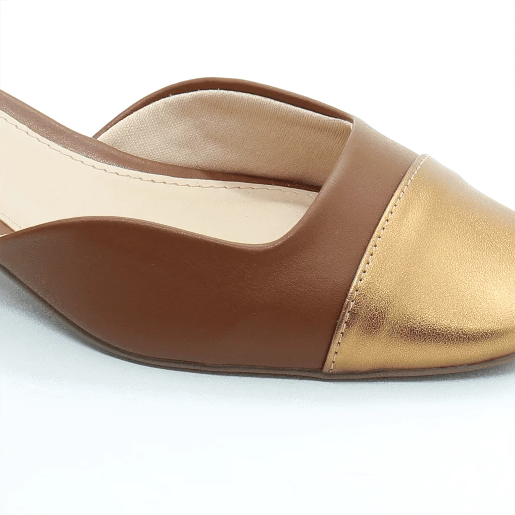 Scarpin Salto Bloco Marrom 2
