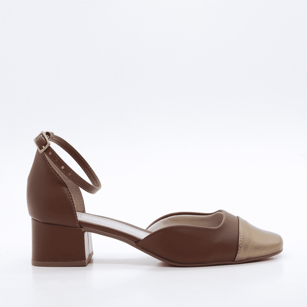Scarpin Salto Bloco Marrom 4