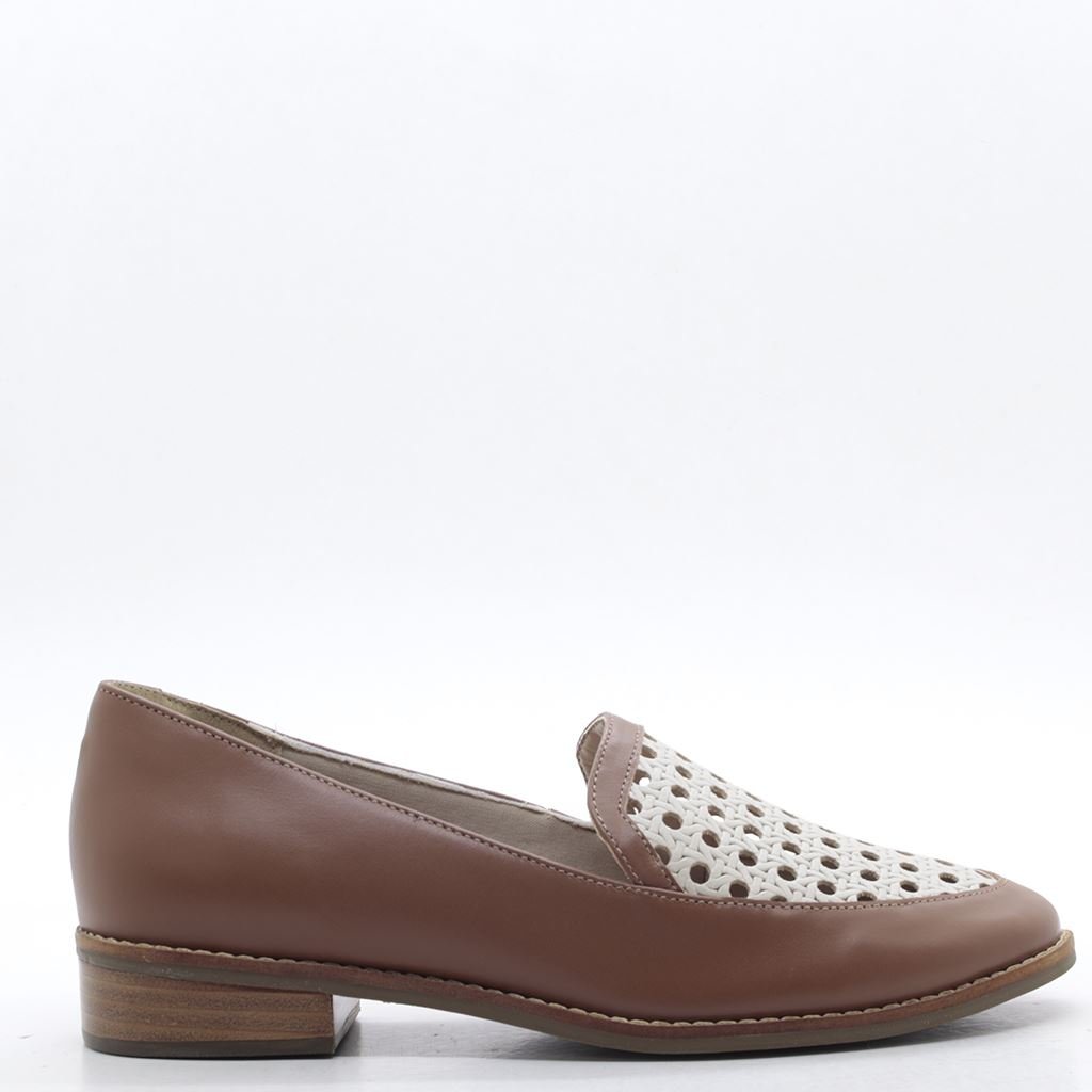Mocassim Salto Bloco Couro Marrom 2