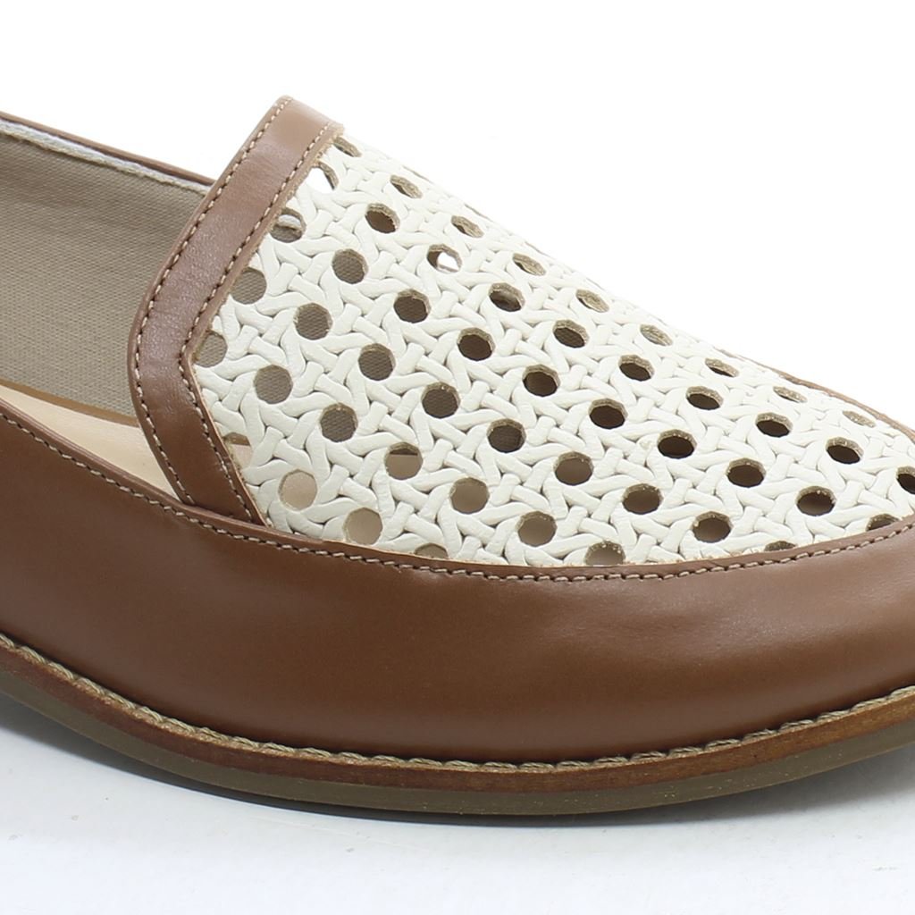 Mocassim Salto Bloco Couro Marrom 5