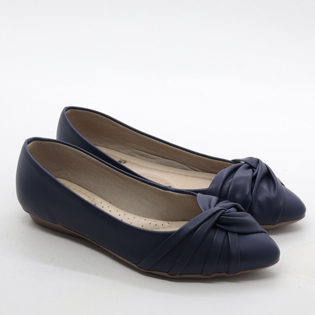 Sapatilha Bico Fino Detalhe Tiras Azul 3