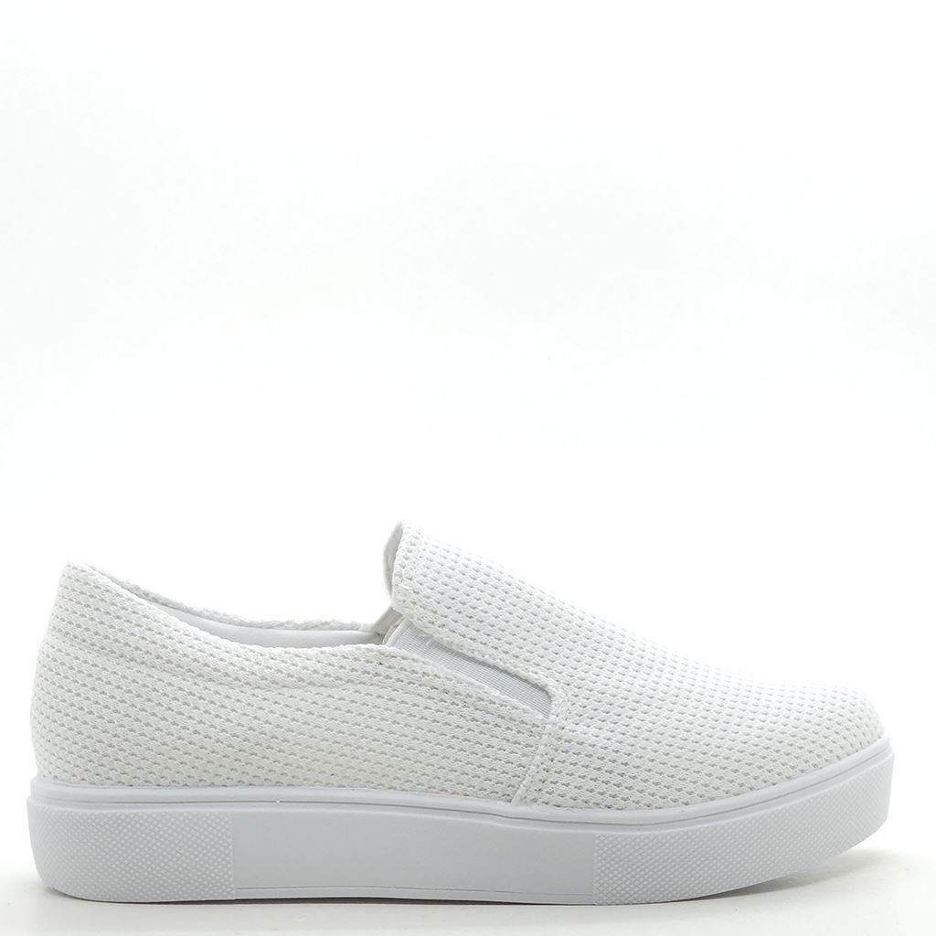 Tênis Slip On Flat Branco 2