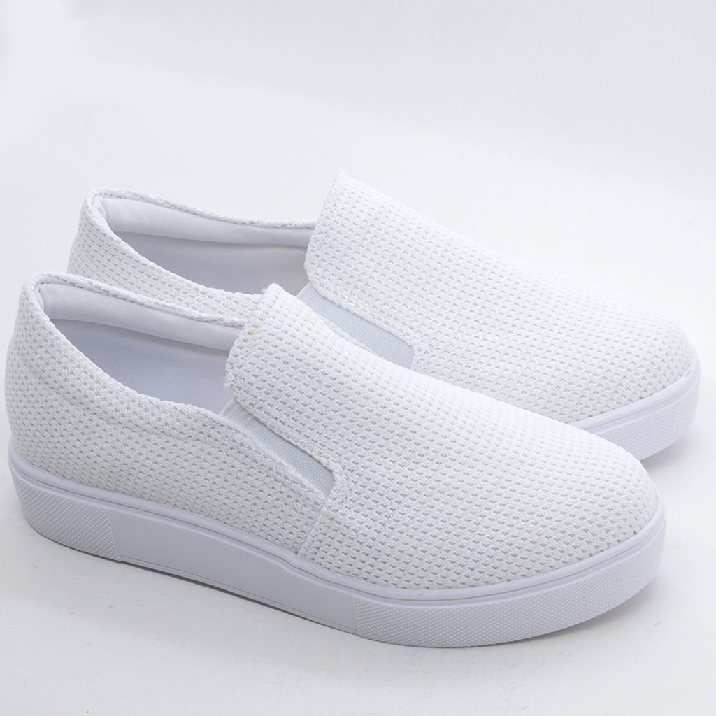 Tênis Slip On Flat Branco 5
