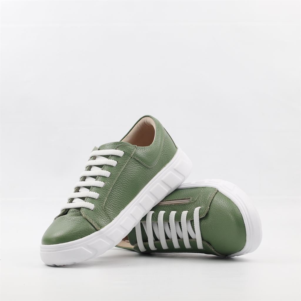 Tênis Flatform Couro Verde 4