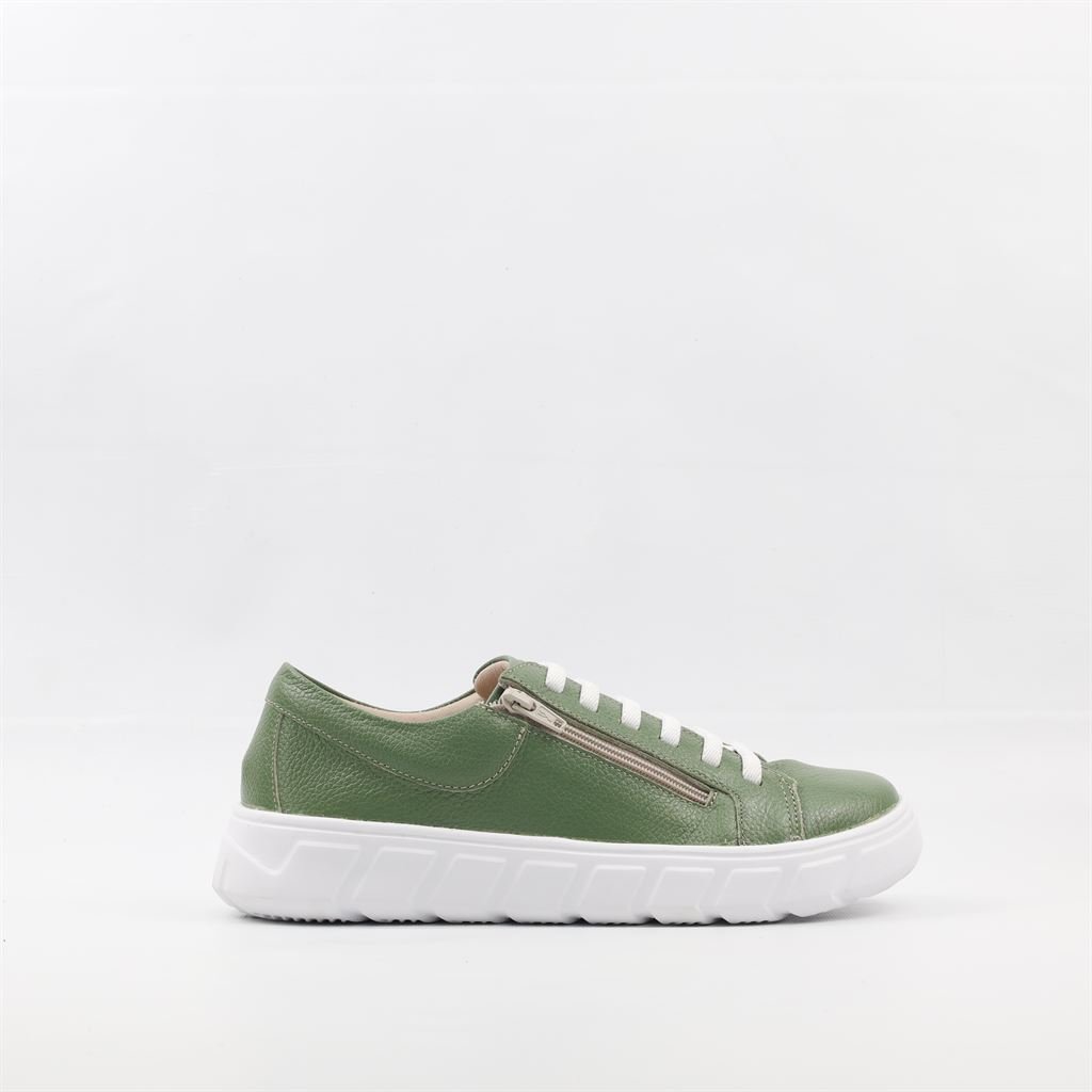 Tênis Flatform Couro Verde 5
