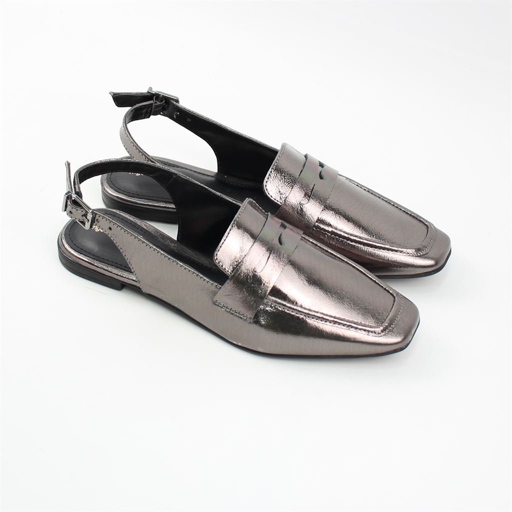 Sapatilha Mocassim Slingback Cinza 3
