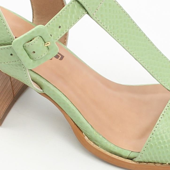 Sandália Salto Bloco Verde 3