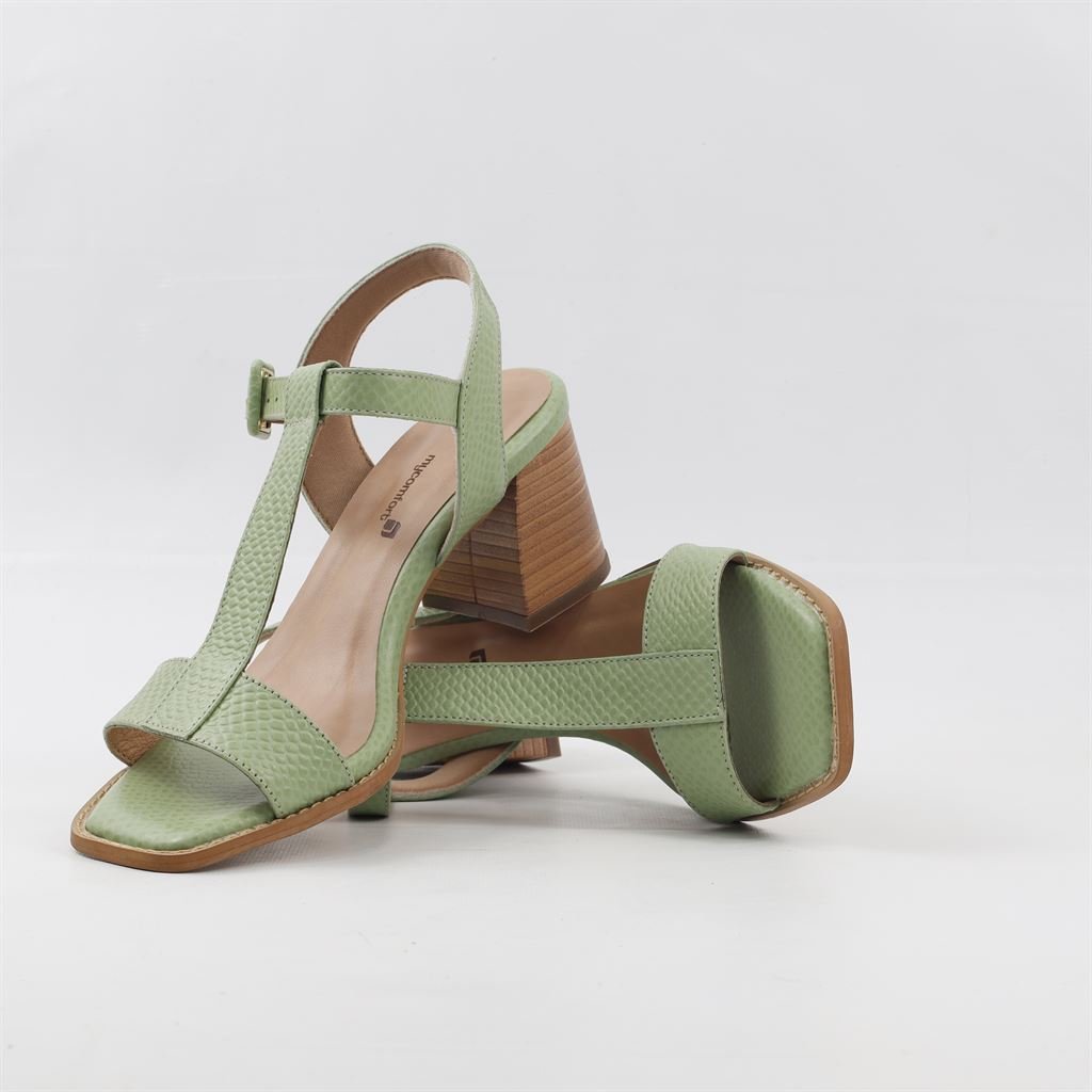 Sandália Salto Bloco Verde 4