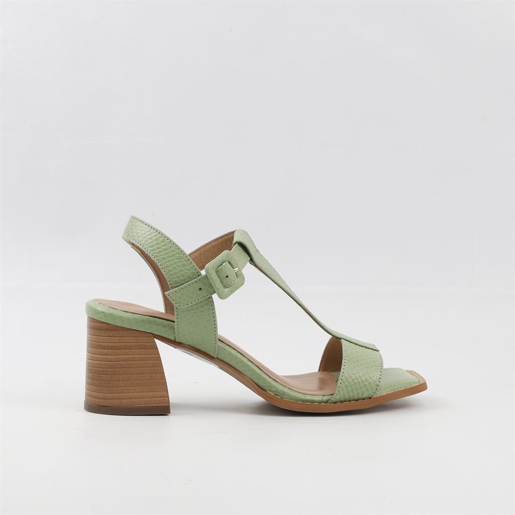 Sandália Salto Bloco Verde 5