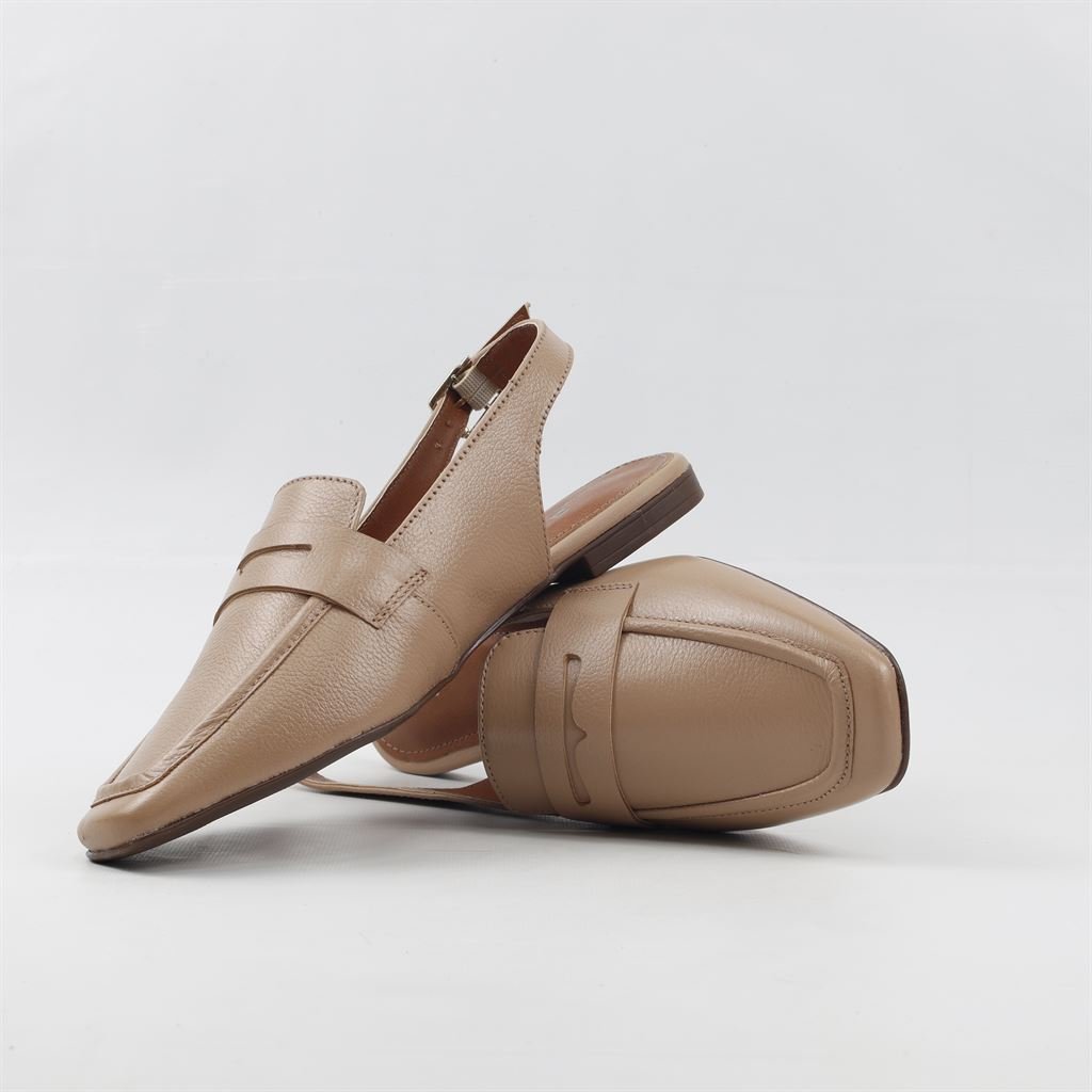 Sapatilha Mocassim Slingback Bege 4