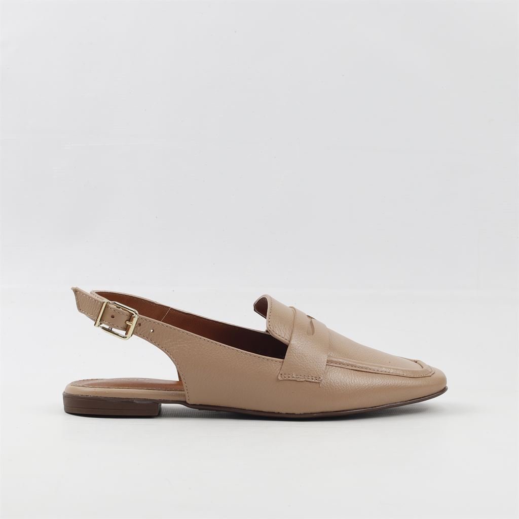 Sapatilha Mocassim Slingback Bege 5