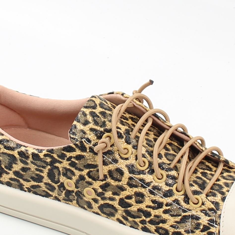 Tênis Flat Animal Print Bege 4
