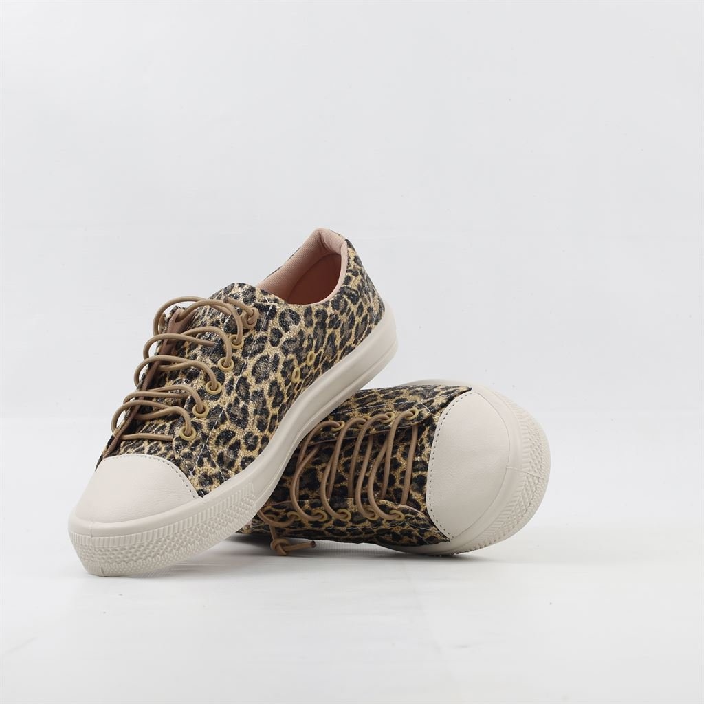 Tênis Flat Animal Print Bege 5