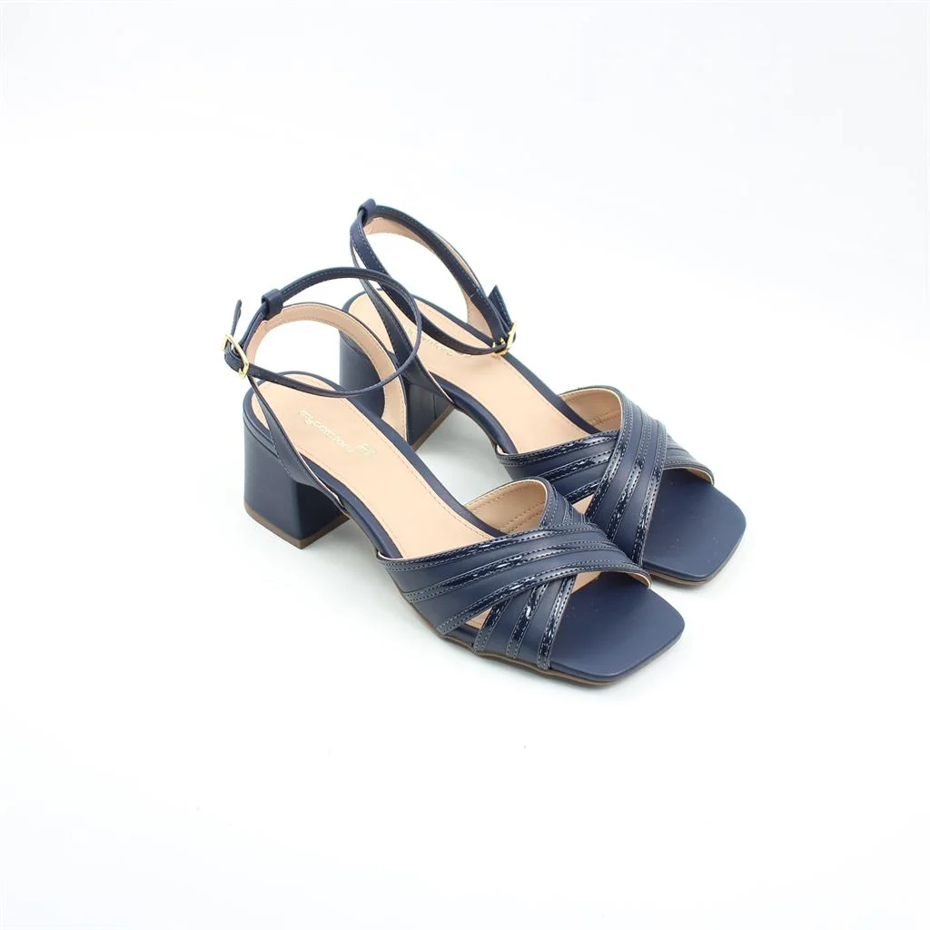 Sandália Salto Bloco Azul 2