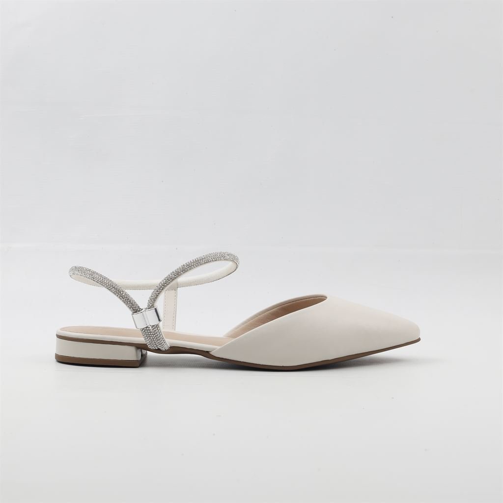 Sapatilha Slingback Brilho Branco 4