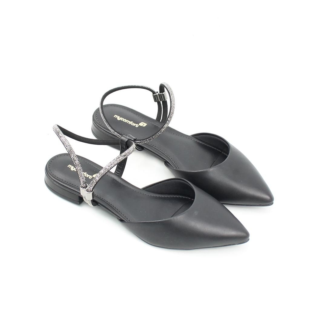 Sapatilha Slingback Brilho Branco 8