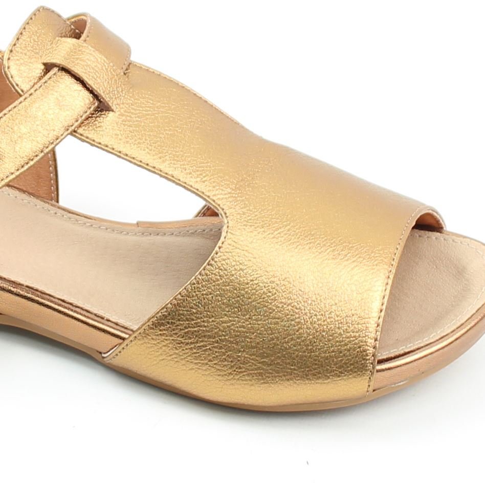 Rasteira Sandália Metalizada Dourado 3