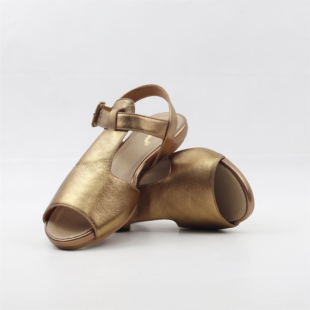 Rasteira Sandália Metalizada Dourado 4