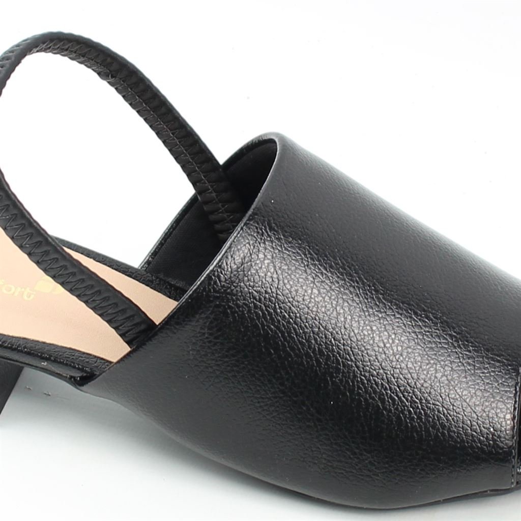 Sandália Salto Bloco Metalizada Preto 3