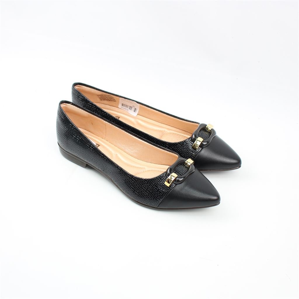 Sapatilha Bico Fino Fivela Preto 2