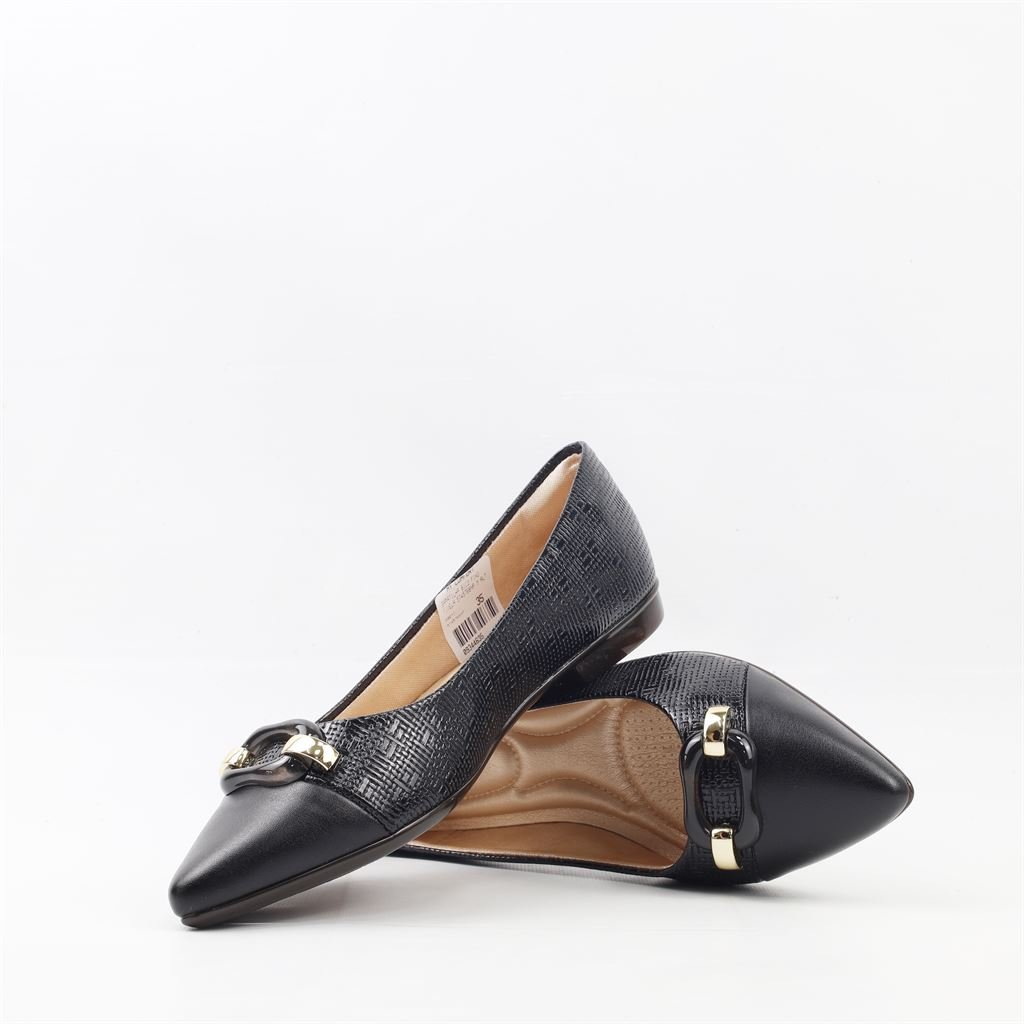 Sapatilha Bico Fino Fivela Preto 4