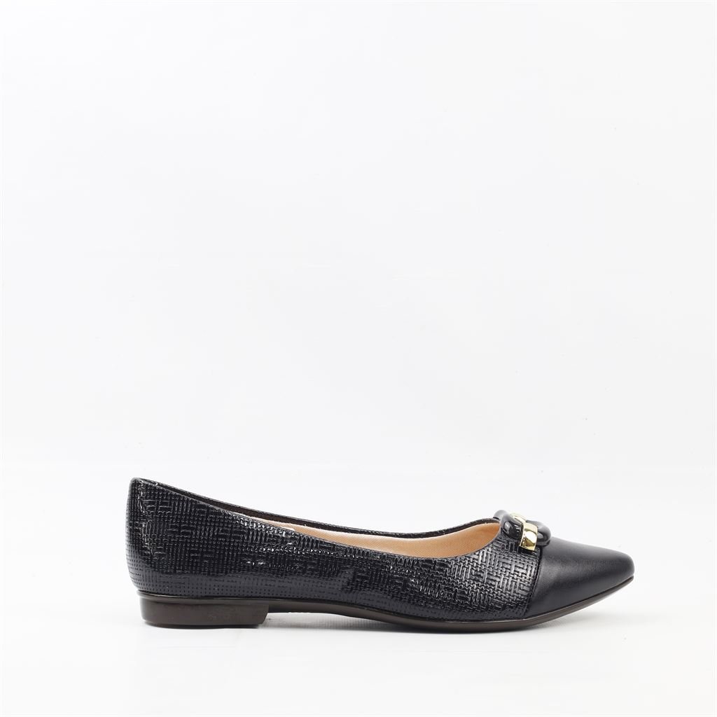 Sapatilha Bico Fino Fivela Preto 5