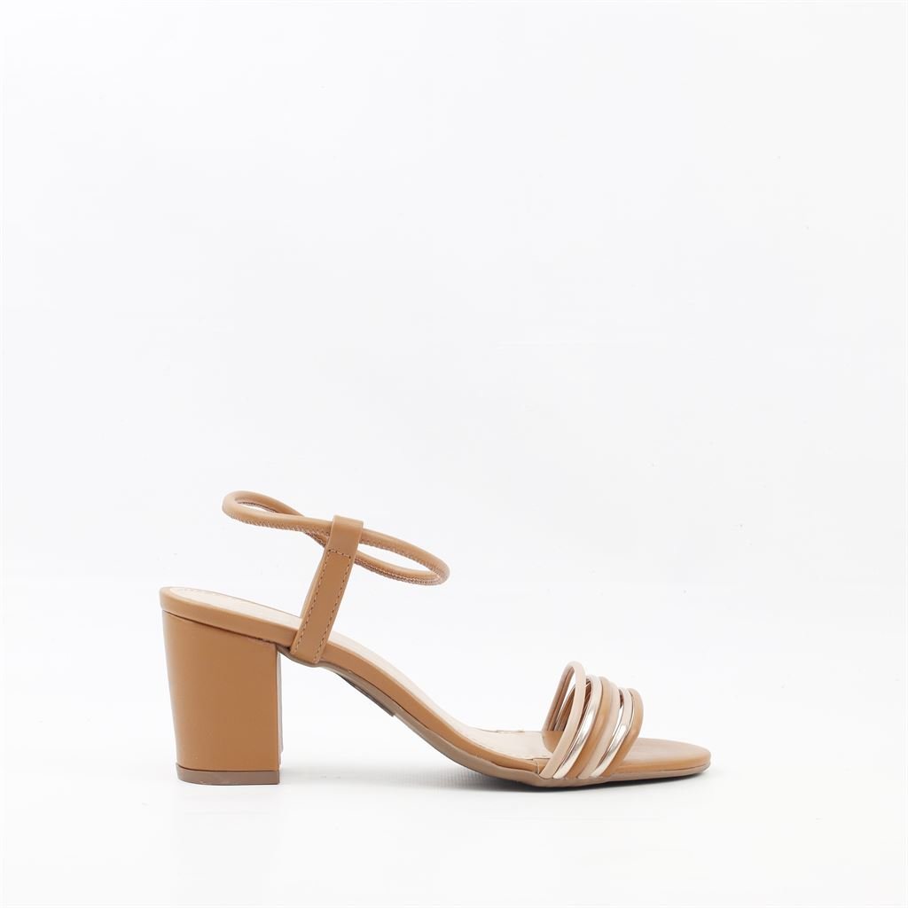 Sandália Salto Bloco Color Marrom 5