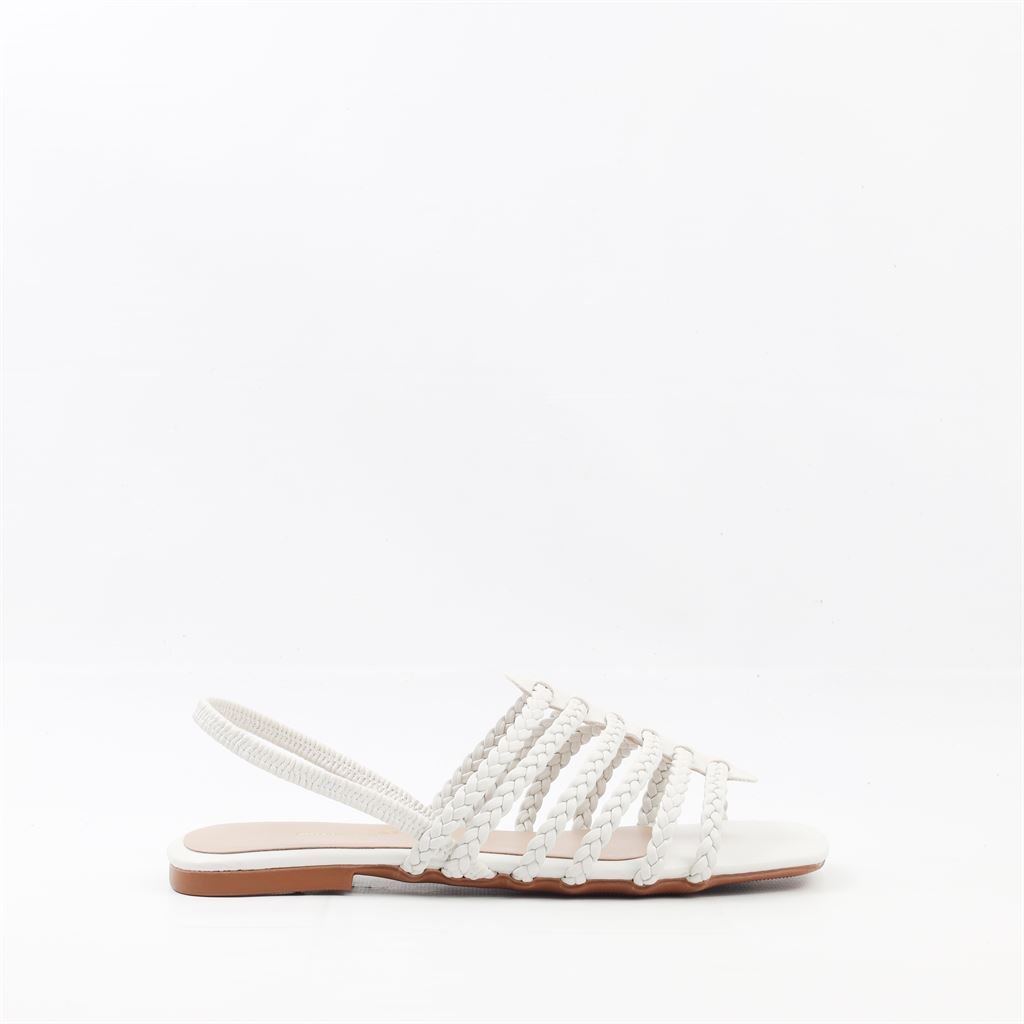 Rasteira Sandália Trança Branco 5