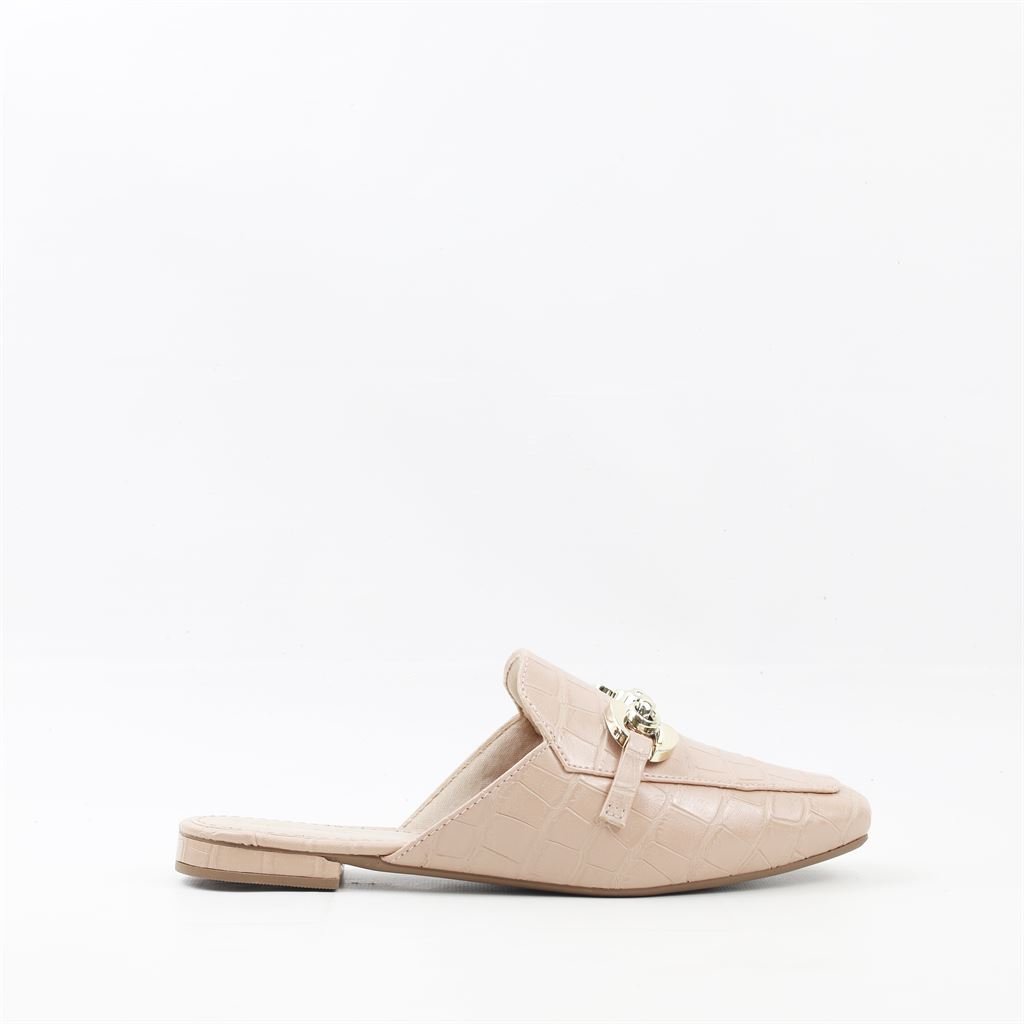 Mule Detalhe Croco Bege 5