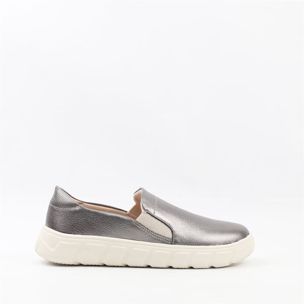 Tênis Slip On Metalizado Cinza 5