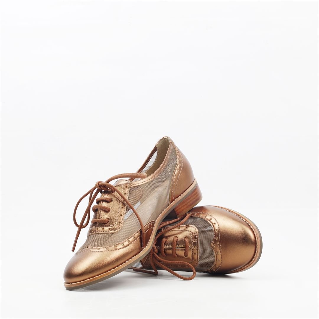 Oxford Couro Tela Metalizado Bronze 4