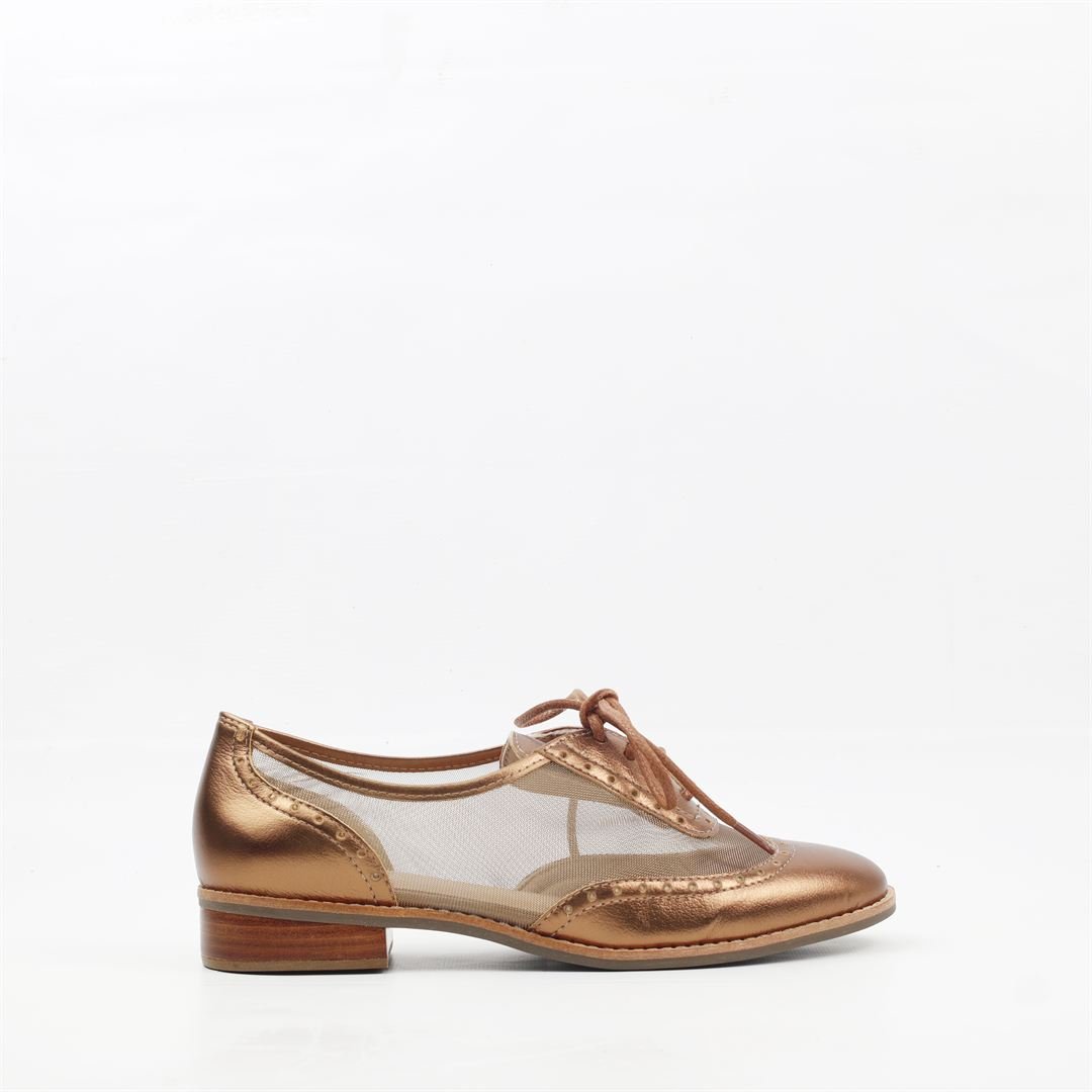 Oxford Couro Tela Metalizado Bronze 5