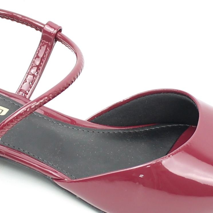 Sapatilha Slingback Verniz Vermelho 3