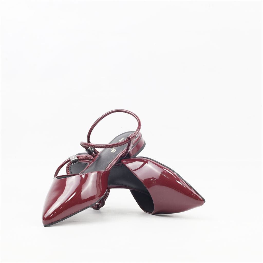 Sapatilha Slingback Verniz Vermelho 4