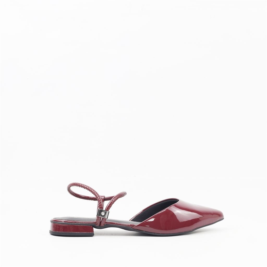 Sapatilha Slingback Verniz Vermelho 5