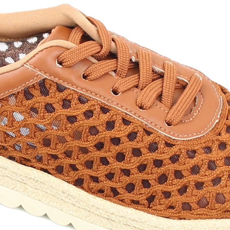 Tênis Flat Bordado Marrom 3