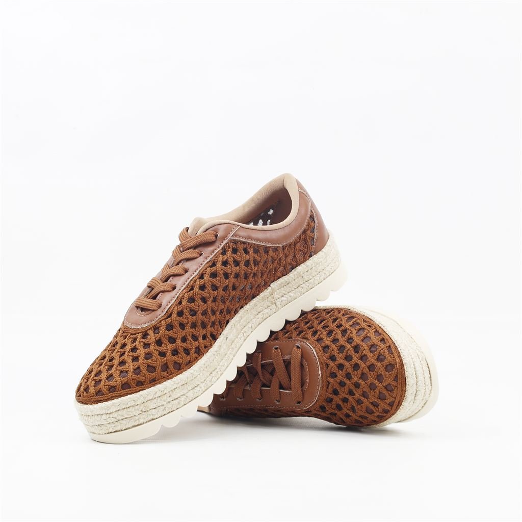 Tênis Flat Bordado Marrom 4