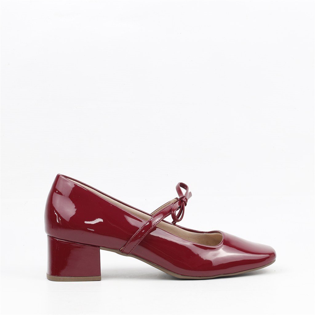 Scarpin Salto Bloco Boneca Vermelho 4