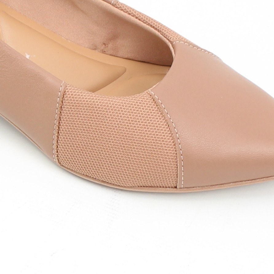 Scarpin Salto Bloco Couro Camel 2