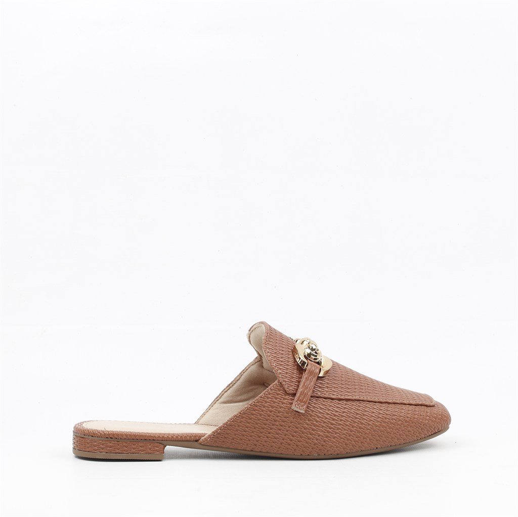 Mule Detalhe Metal Marrom 5