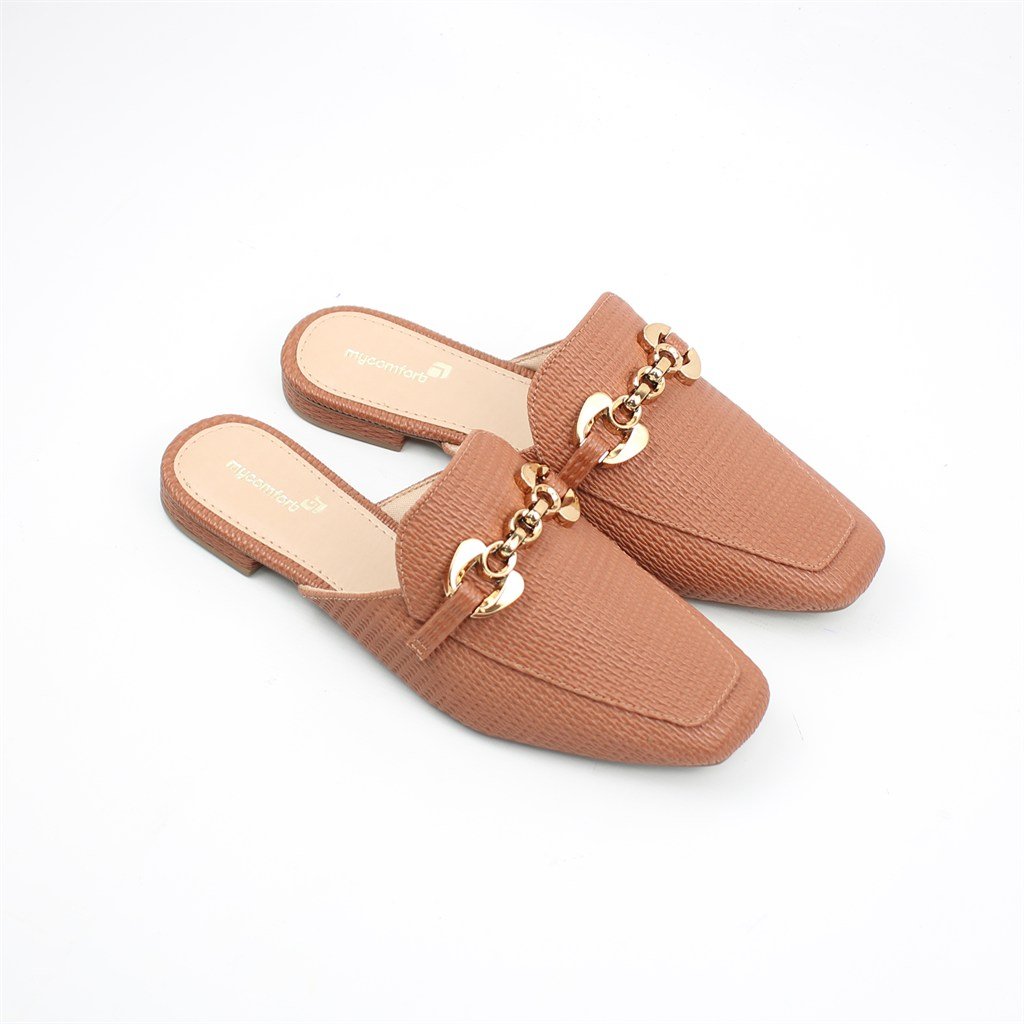 Mule Detalhe Metal Marrom 2