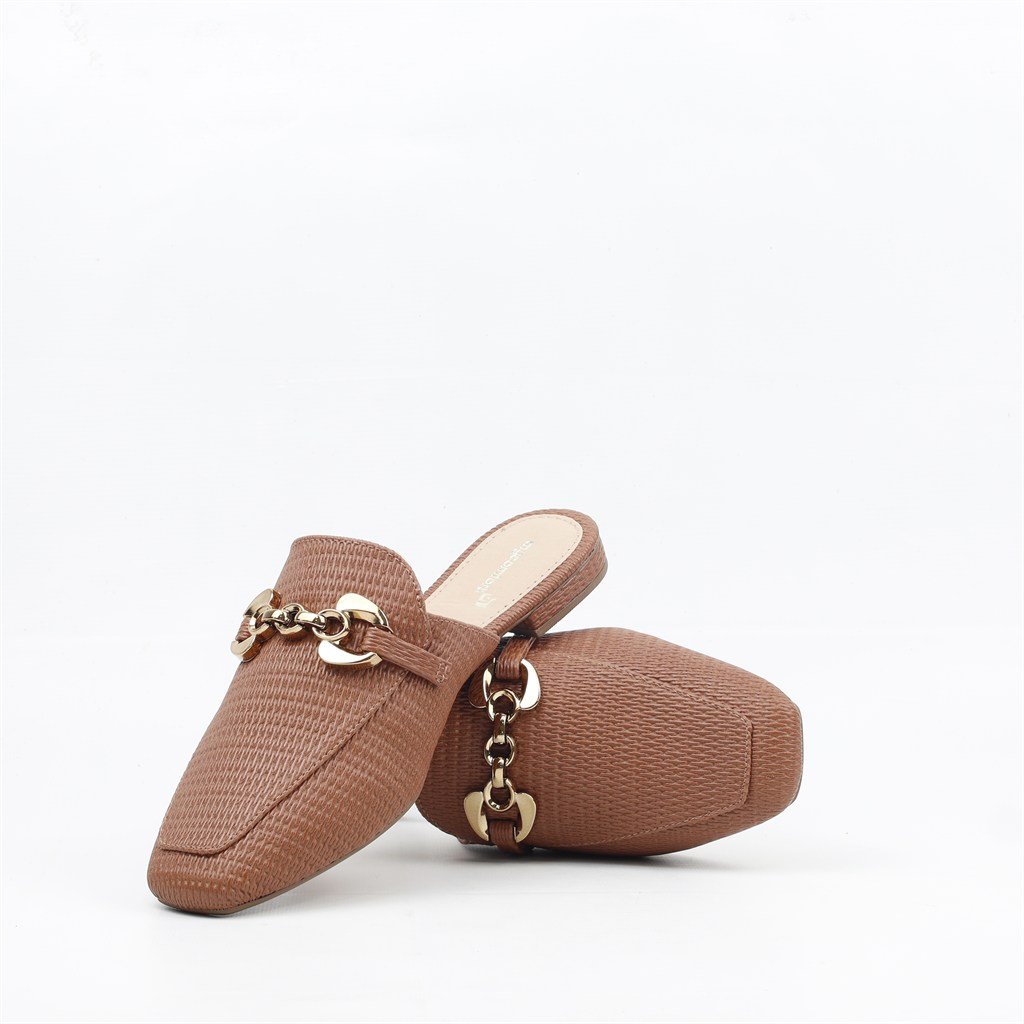 Mule Detalhe Metal Marrom 4