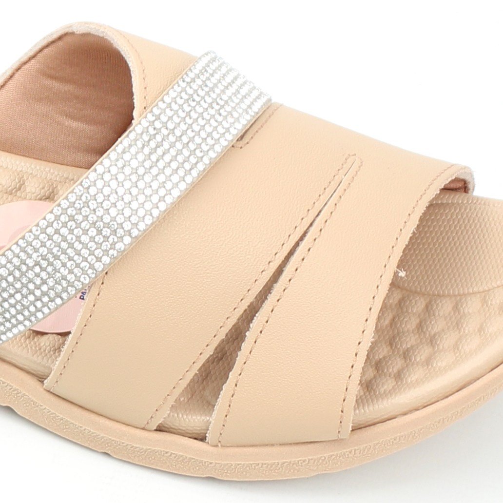 Tamanco Flatform Couro Bege 2