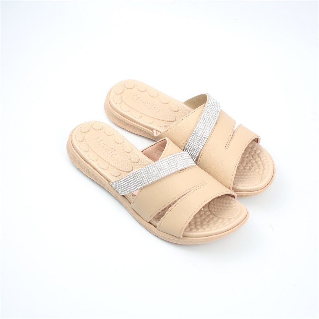 Tamanco Flatform Couro Bege 4