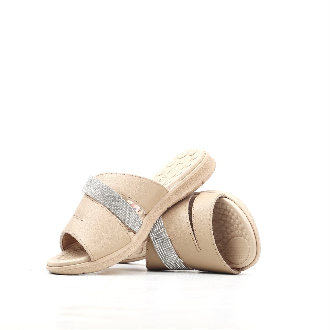 Tamanco Flatform Couro Bege 5