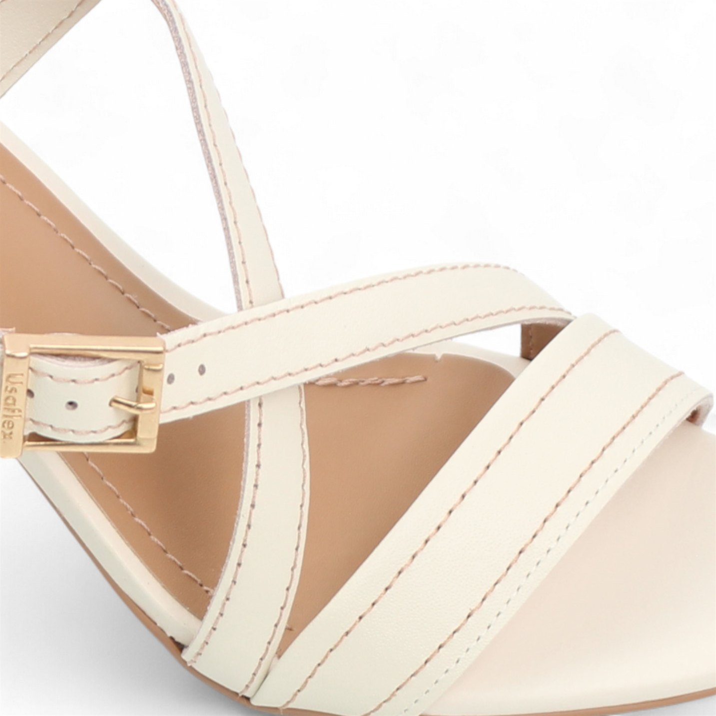 Sandália Salto Bloco Conforto Branco 4