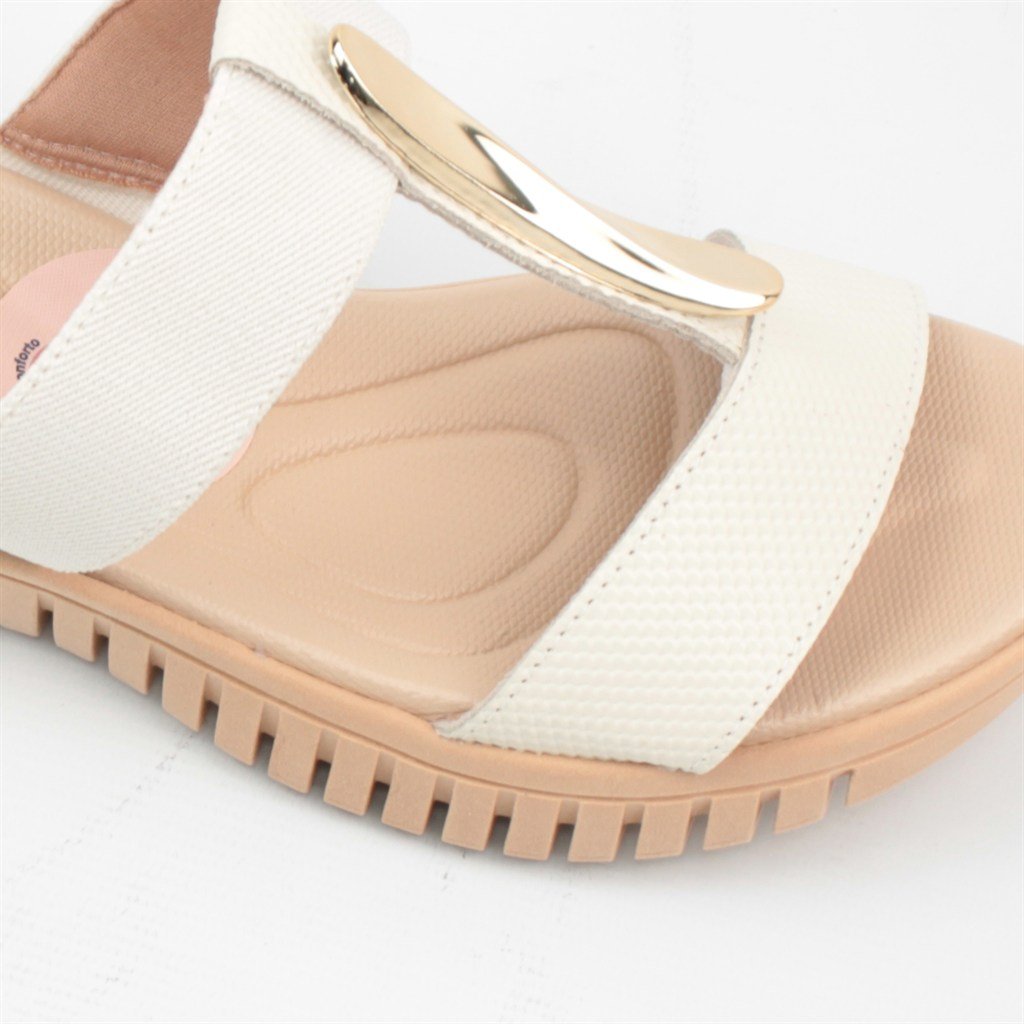 Tamanco Flatform Conforto Couro Branco 3